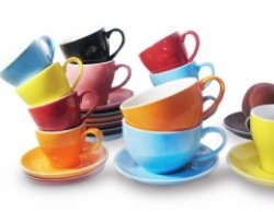 Rockingham Tulip Long Black Cup & Saucer 180ml